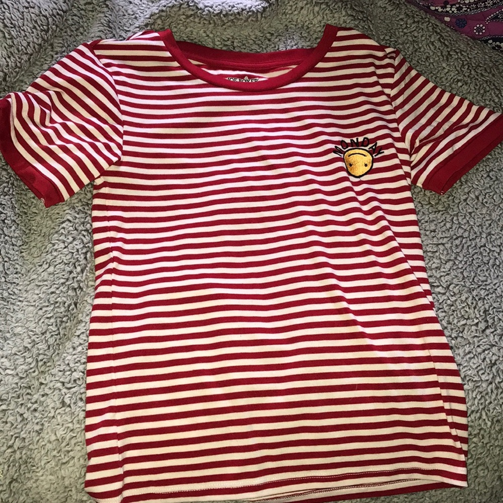 Joe Boxer Striped Graphic Crop Tee
